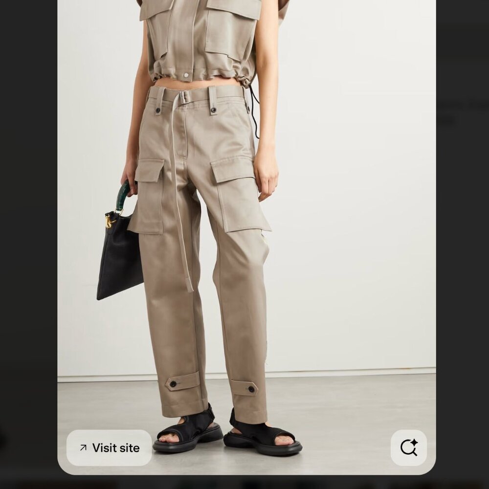 Sacai Cotton Twill Cargo Pants size 1